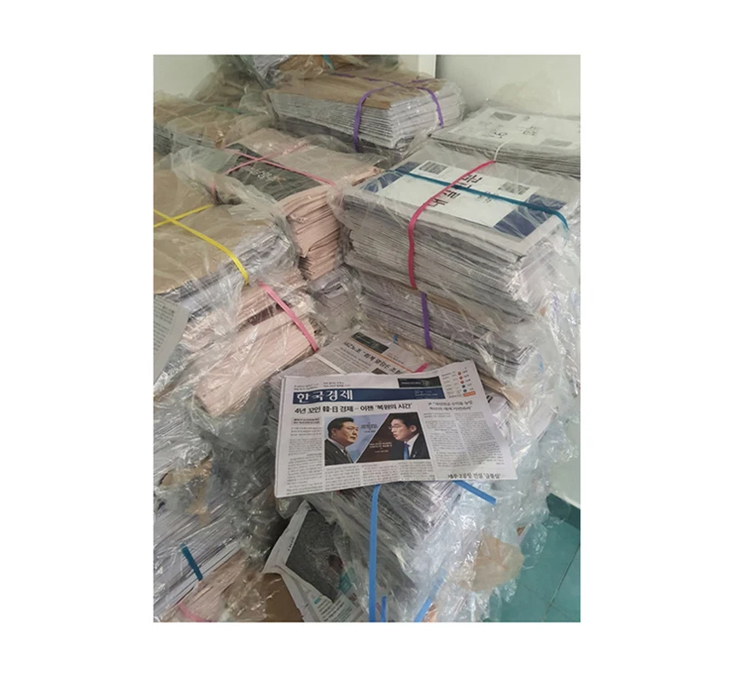 Top Most Selling White Grey Color Waste Paper Scrap Over Issued Korean Used Newspapers OINP Waste Paper Scrap