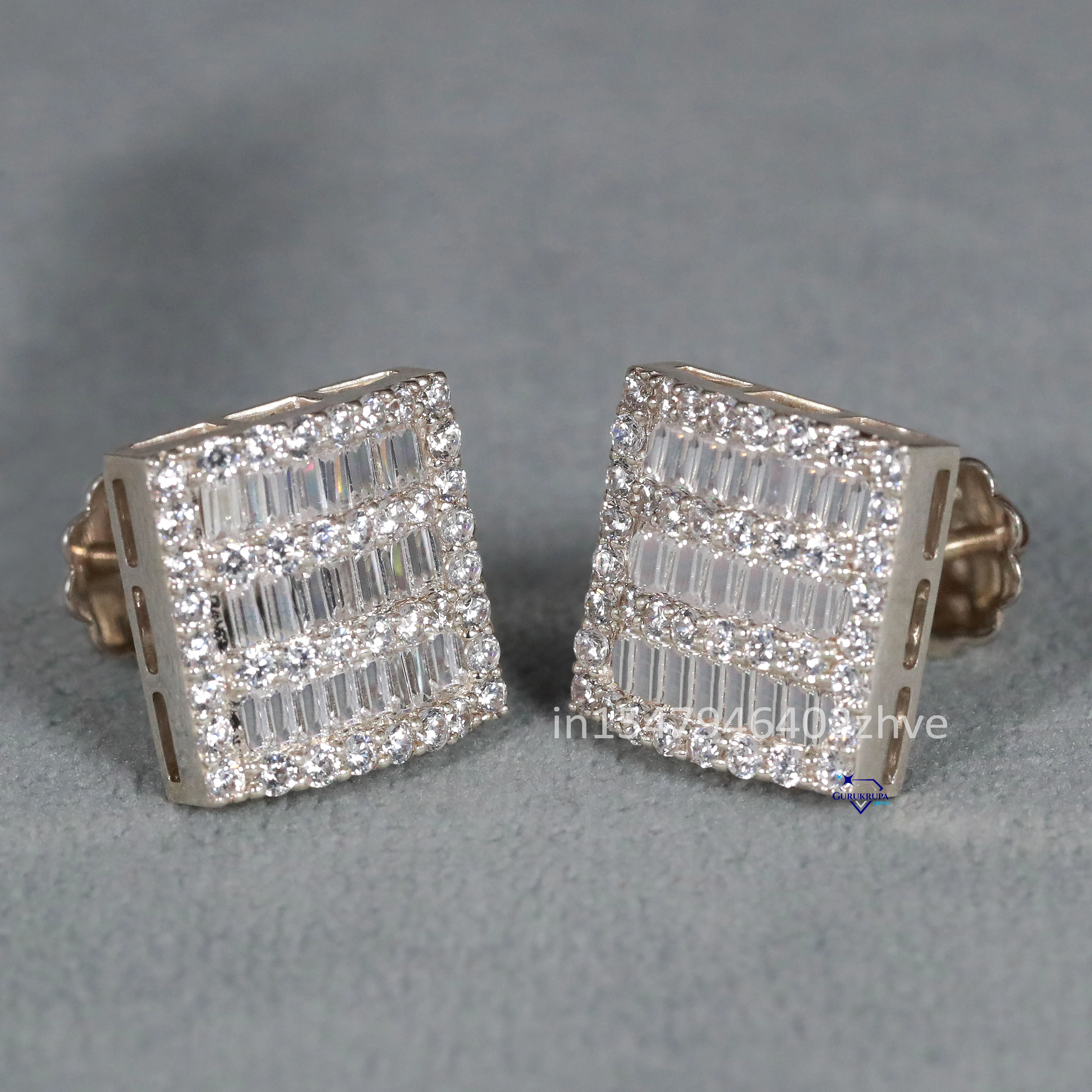 Женские серьги с бриллиантами украшенные 925