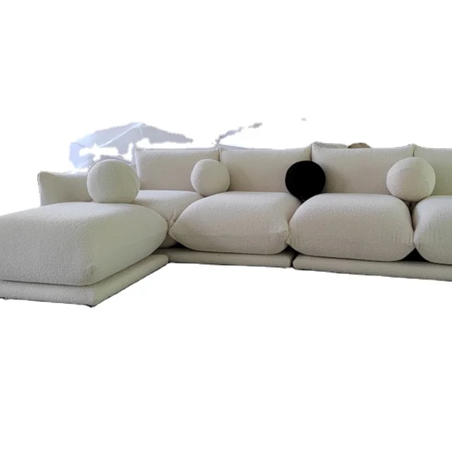 Modern Unique Design Sectional Living Room Furniture Marenco Sofa of Contemporary Fabric  Nordic Set Sofas