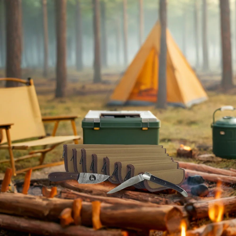 Durable Zipper Knife Pouch EVA Foam Polyester Storage Case Customizable OEM ODM Support