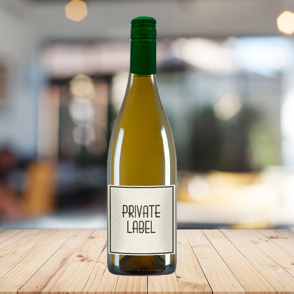 Sweet white wine with personalized label for restaurant hotel corporate gadget ideas for Christmas gifts merchandising