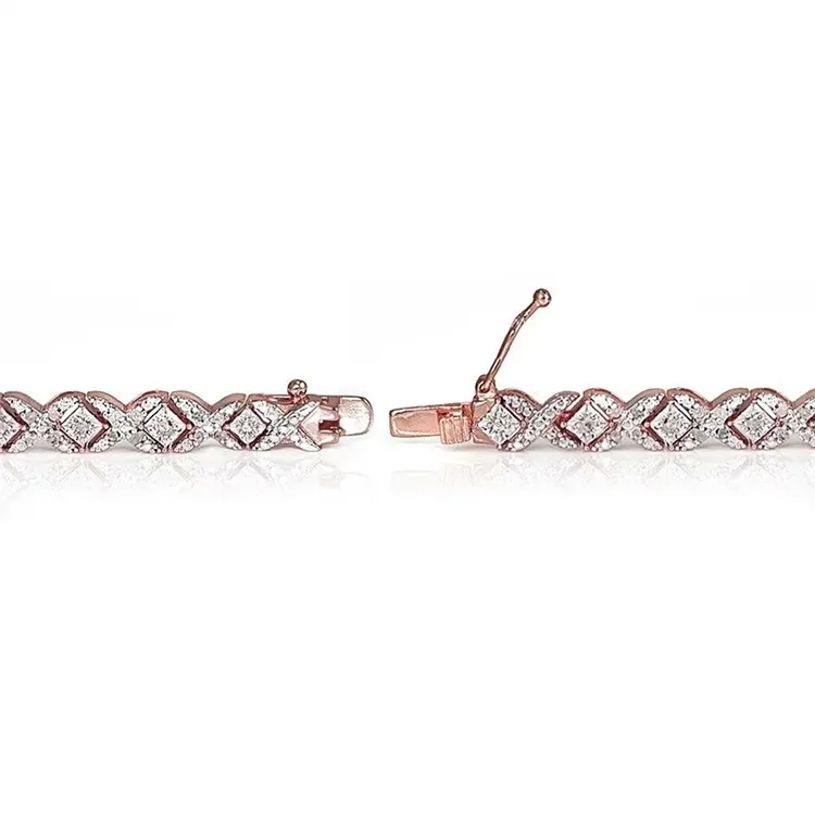 Hot Selling 925 Sterling Silver Adjustable Bracelet Fine Jewelry Full Zircon Diamond Tennis Bracelet for Women