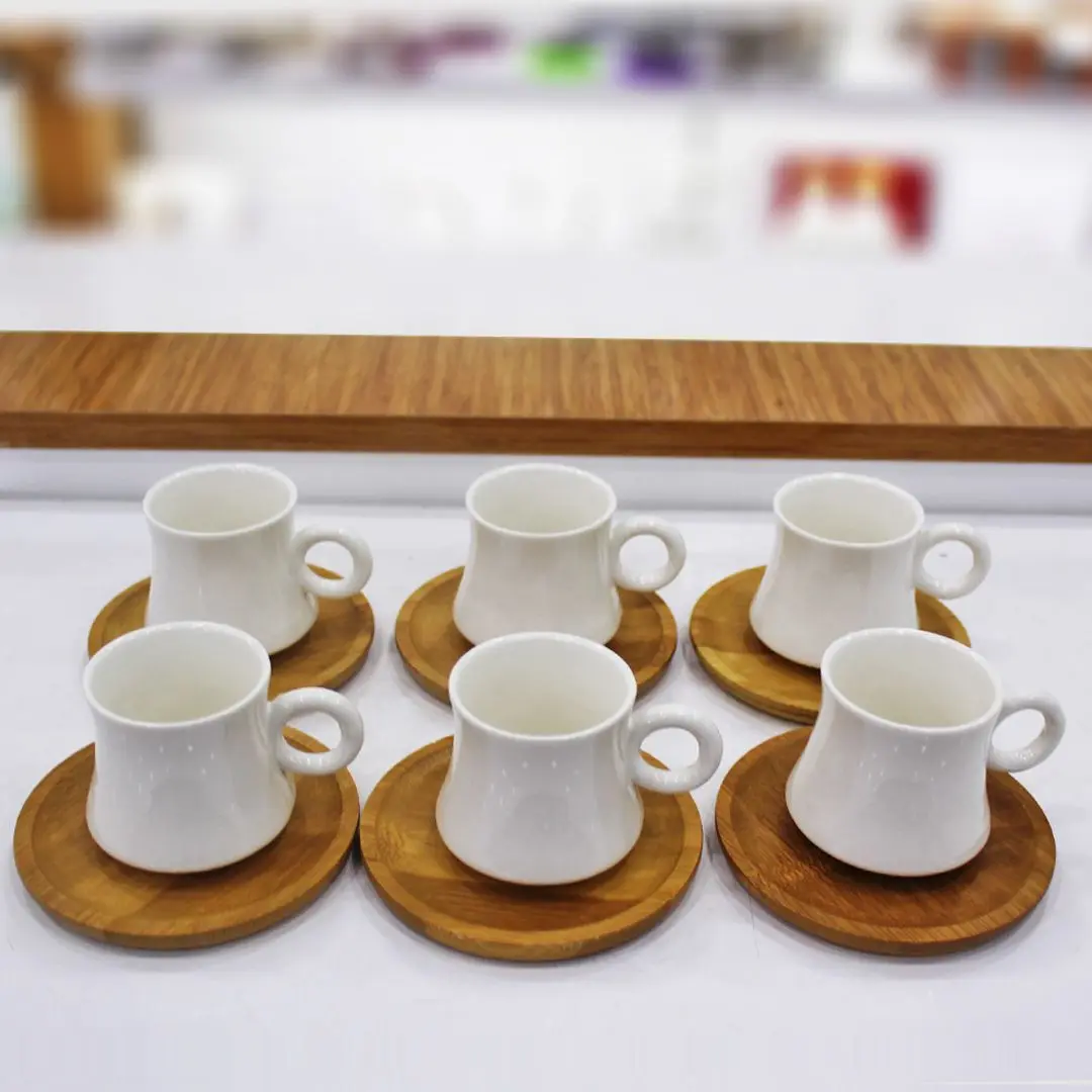 TURKISH Set of 6 Coffee Cups WHOLESALE BEST PRICE Coffee cups set BAMBOO SET from Turkish Manufacturer Producer