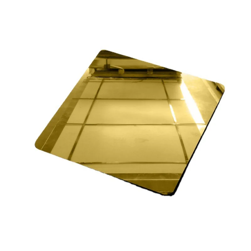 Factory wholesale 201 304 316 430 Gold Mirror Stainless Steel Sheet