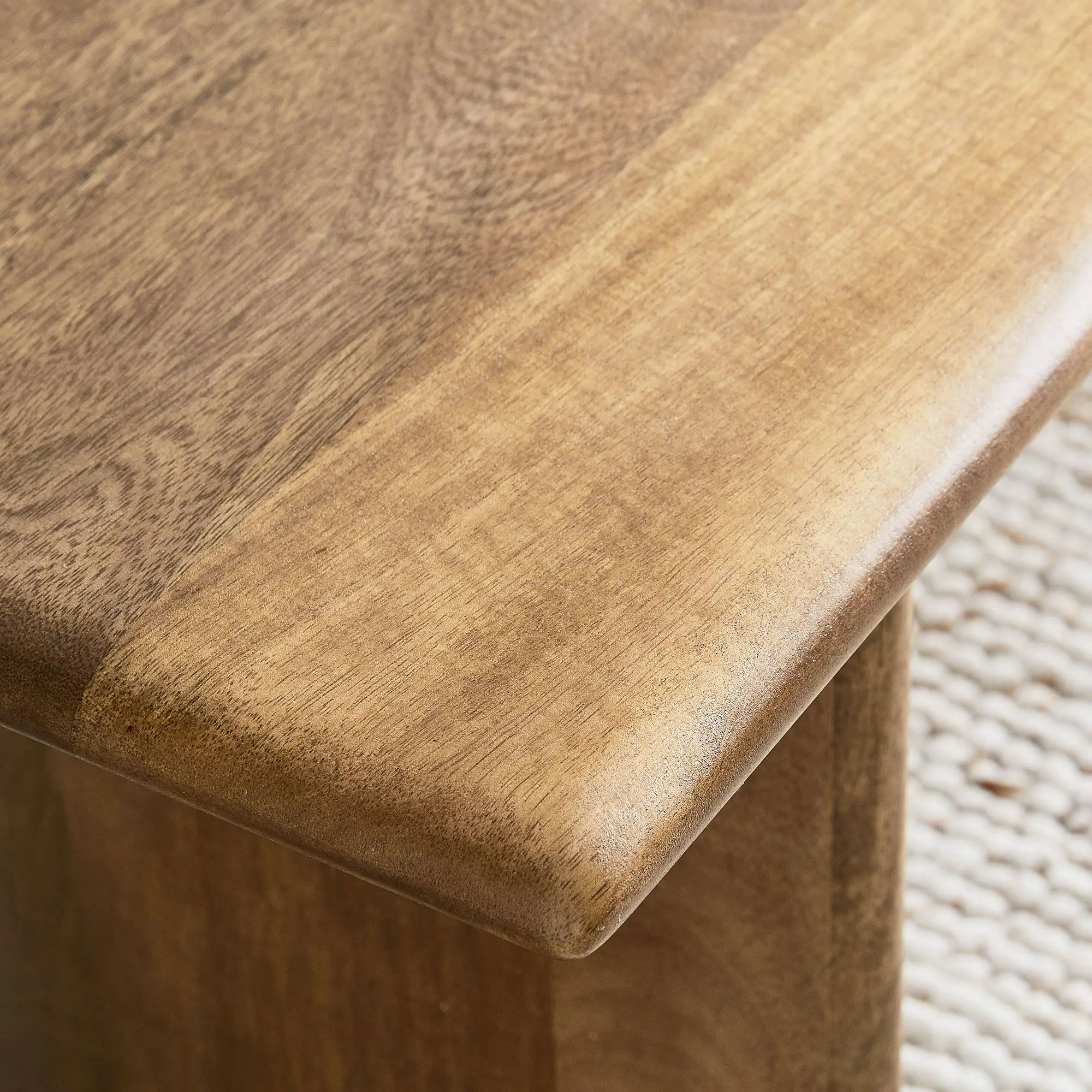 Wooden Dining Bench Dining Room Furniture with Natural Warm Finish Exposed Beautiful Wood Texture Customize Size and Color