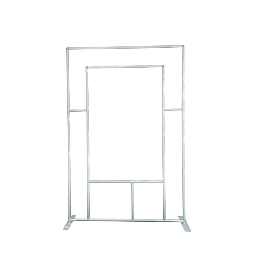Photo Optical Frame Rectangle Stand Birthday Wedding Aluminum  Backdrop Stand Kits Merry Christmas Design