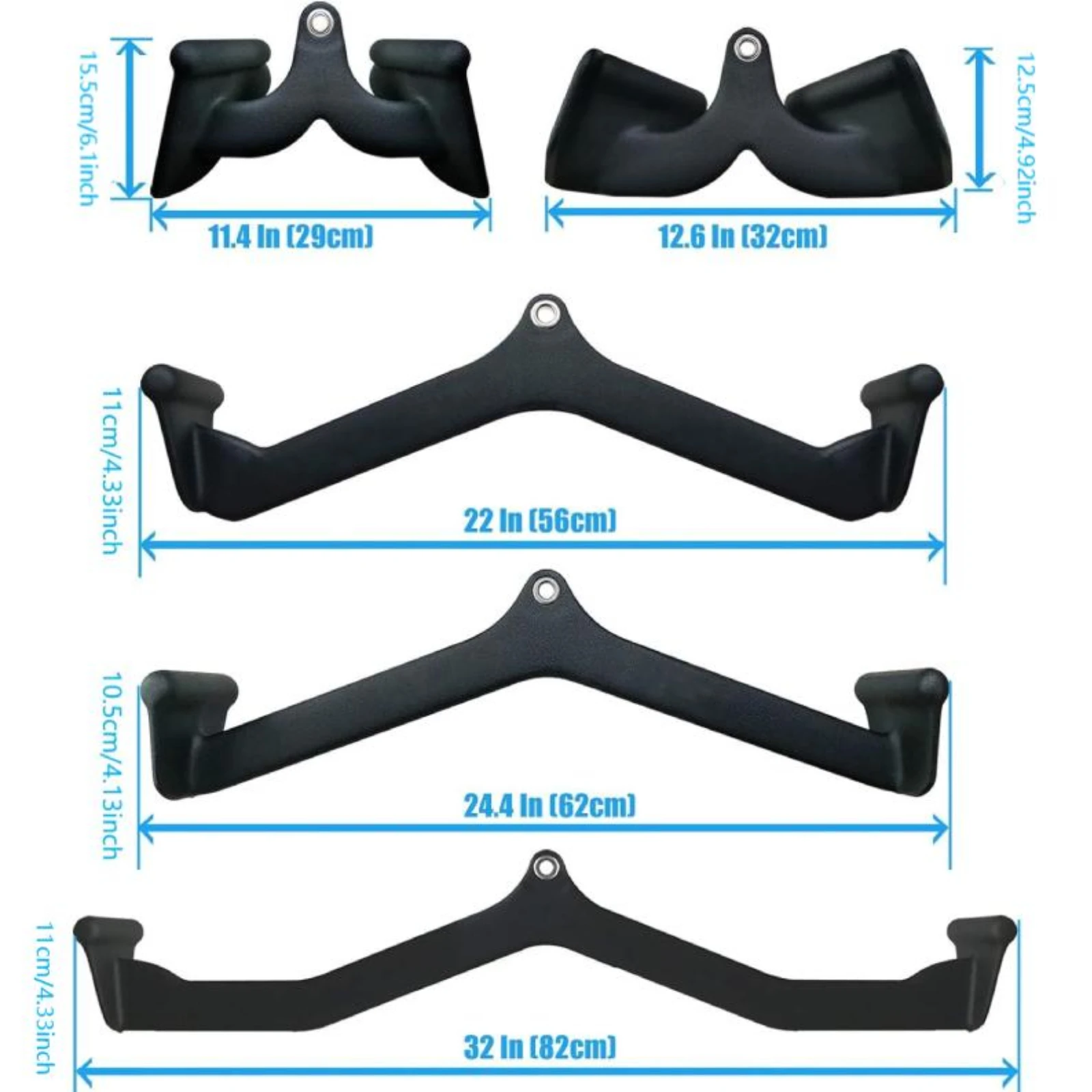 lat pull down bars v bar T bar attachments gym equipment attachments Set Back Strength Training Handle Grips for Cable Machine