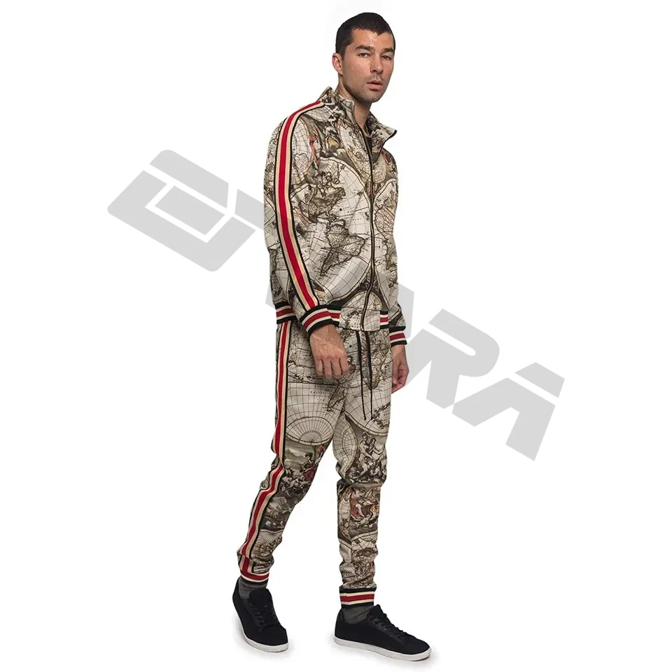 2024 Sports Suit Outfits High Quality Comfortable Plain Joggers Suits Zipper up Training Sports Wear Tracksuits For Men Set