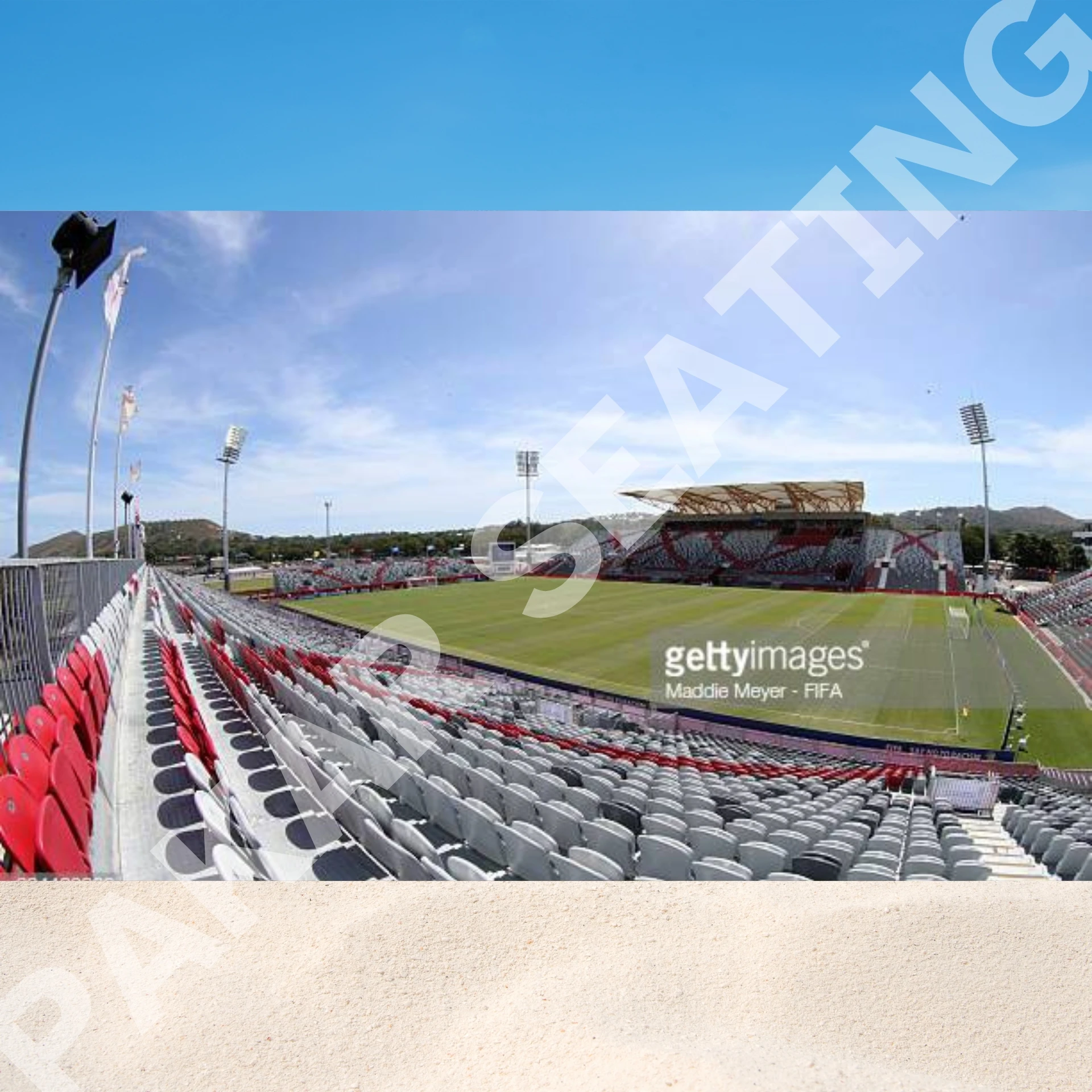 Stadium Grandstand with Staircases Roof Bleacher  Outdoor Sports Events Festivals Football National Day Sports Entertainment