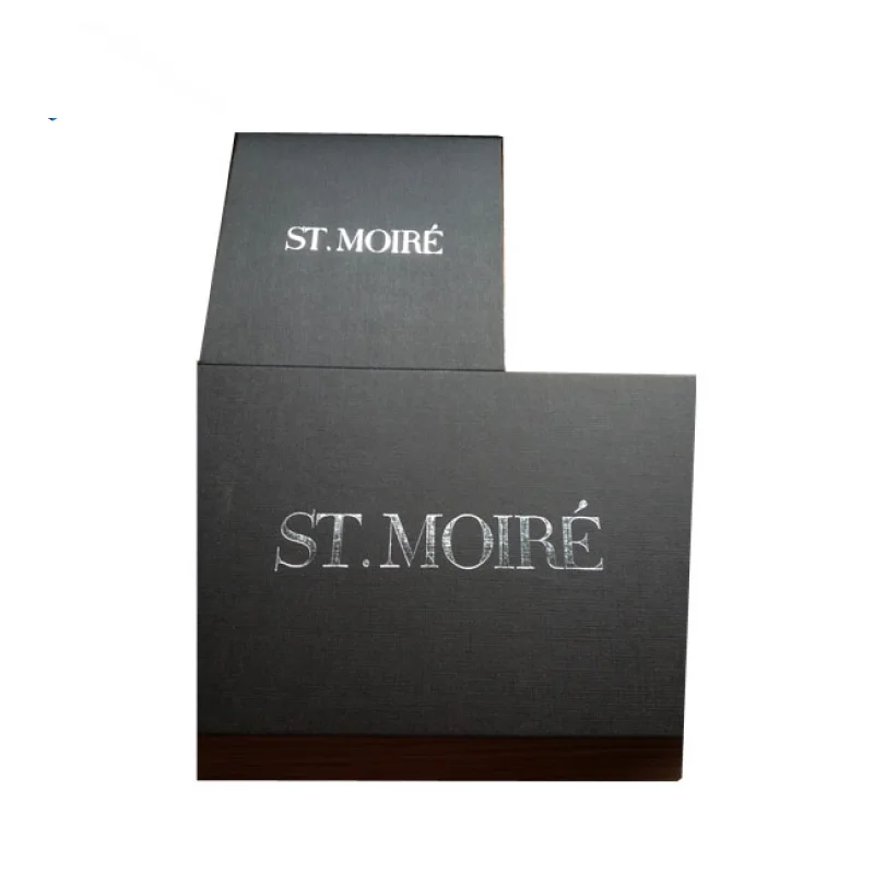 Customized printing black magnet closure apparel packing gift packaging paper box