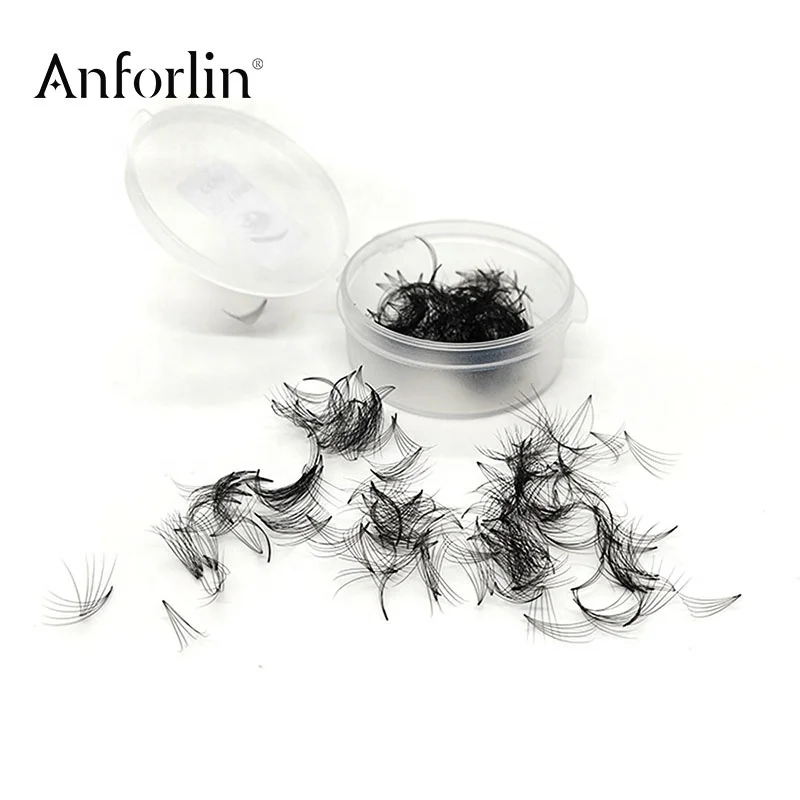 Korean pbt fiber 20d loose pro made fans eyelash extensions 1000 pre made volume fans eyelash extension trays vendor