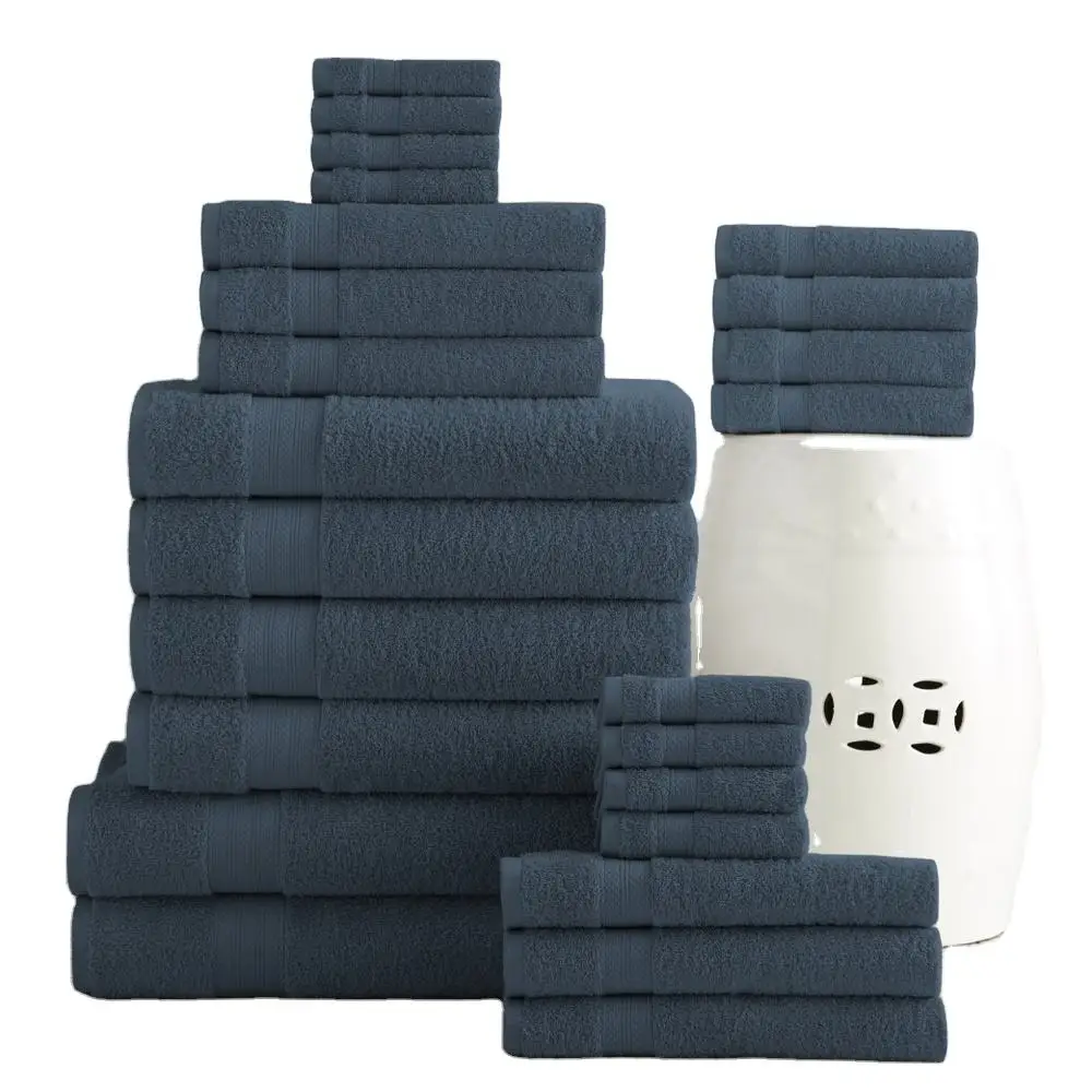 Premium Quality Custom Hotel Bath and Hand Towel 100% Cotton Luxe Style Soft and Colorfast 30cm 50cm Sizes Made in Pakistan