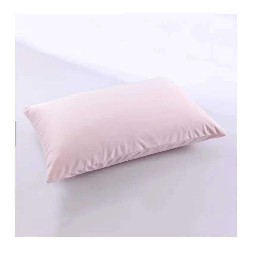 Home Textiles 100% Polyester National Standards Material Bed Sleeping Knitted Technics Plain Basic Pink Color Pillow Case