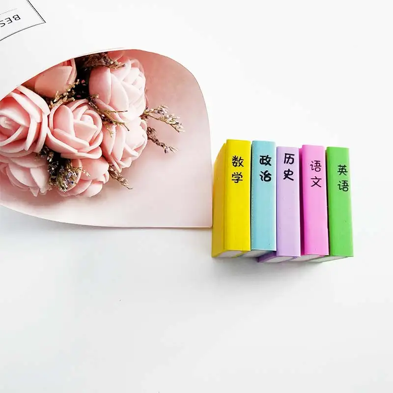 Hot selling TPR material rubber 4 colors mixed office eraser back to school stationery for kids
