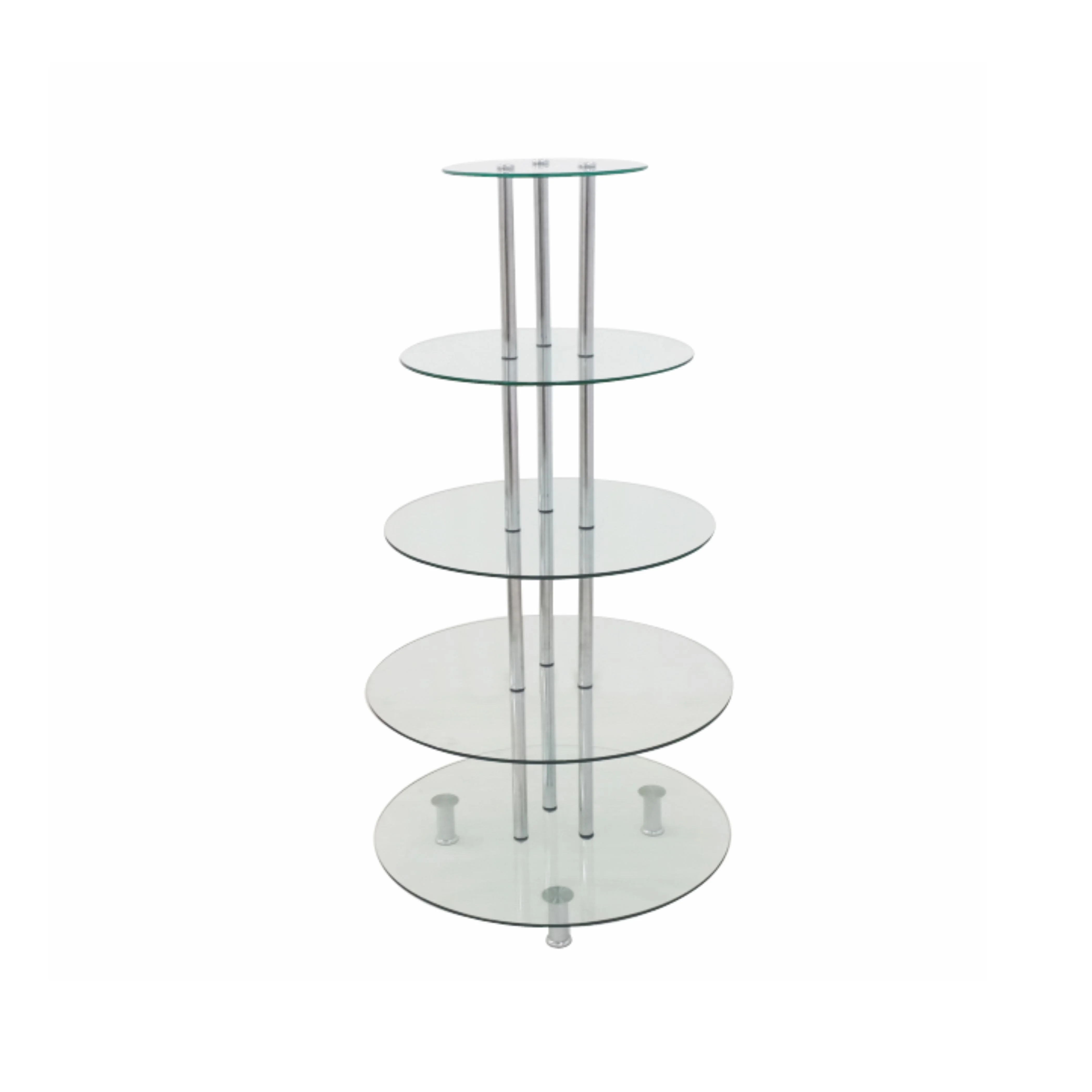 High Quality Round Cycle Glass Material Display Showcase Glass Display Racks Round Glass Shelf Stand