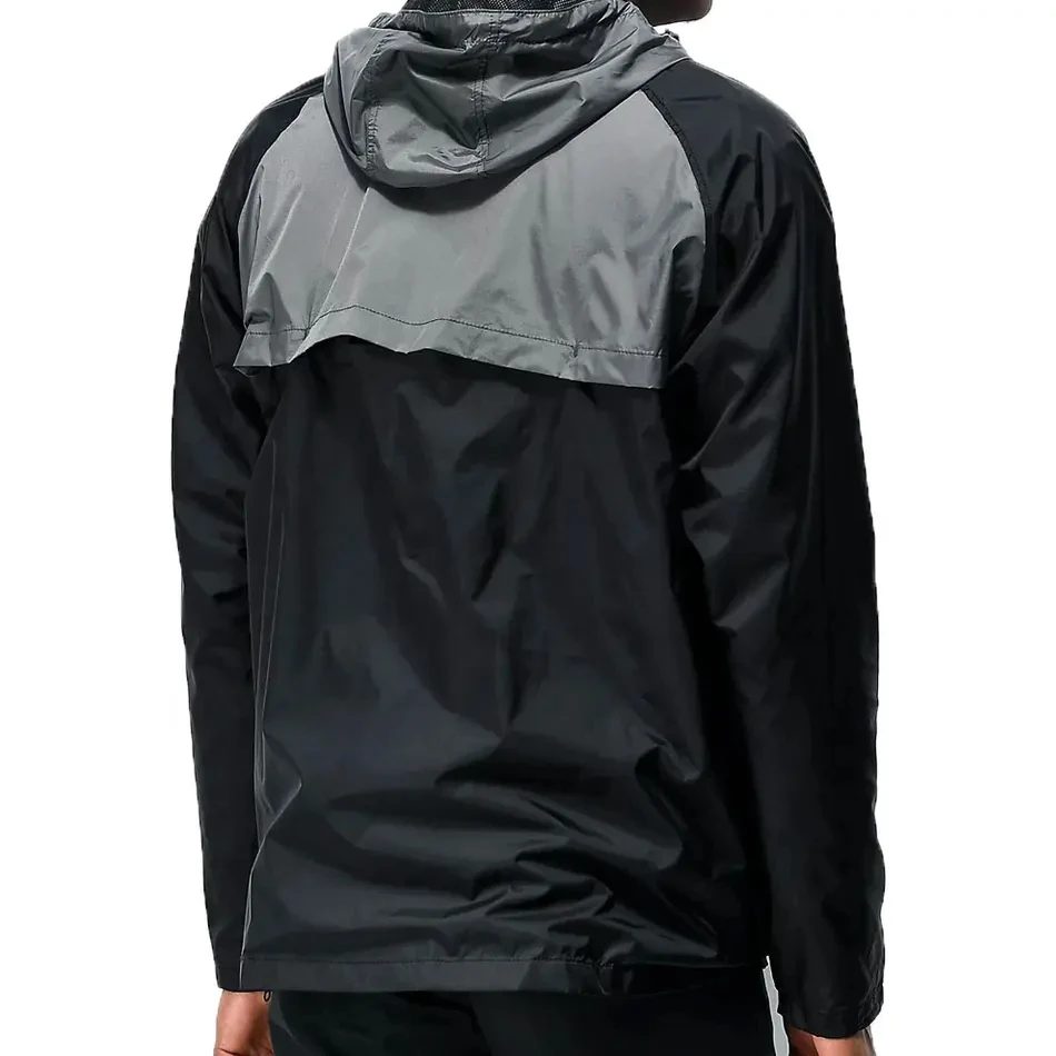 OEM Wholesale Nylon and nylon Running Waterproof Windproof Custom Anorak Windbreaker Jacket For Men hoodies worker jacket