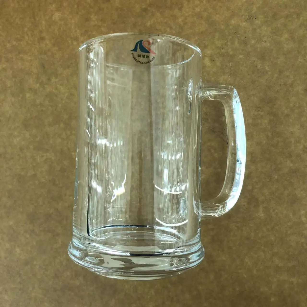 Thick Heavy San Miguel Beer Mug Straight Clear Blank Glass Mugs With Custom Logo Taza De Cerveza De Vidrio Bar KTV Glassware