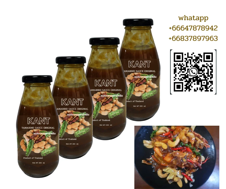 KANT Tamarind Sauce Thai Original Product Premium Grade From Thailand 300 ML In Glass Bottle OEM box fruit 100% vegan gold bar