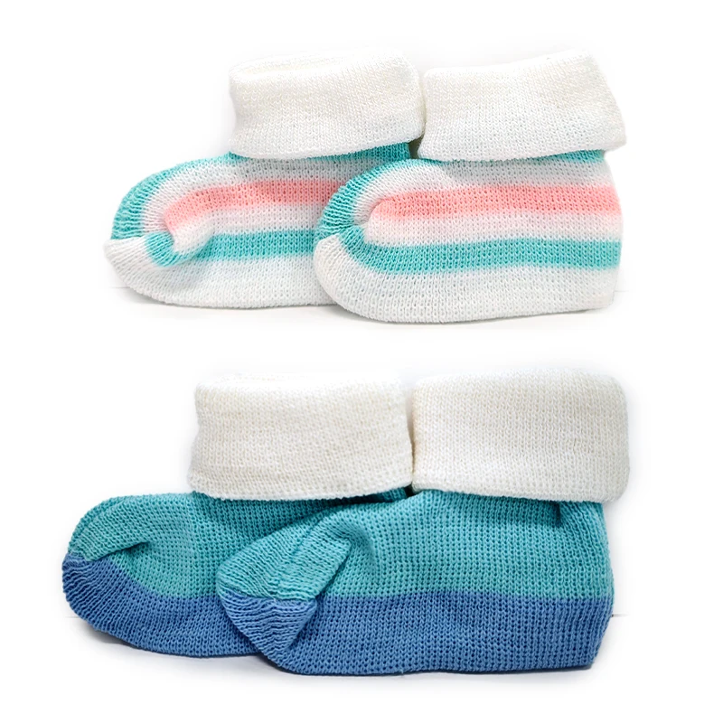 Высококачественные вязаные детские пинетки с удобным мягким и приятным для кожи материалом