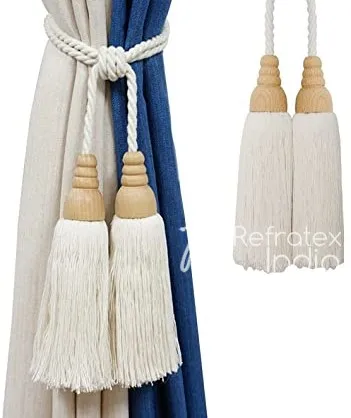 Manufacturer of Cotton Tiebacks in new designs By Refratex India Made in India