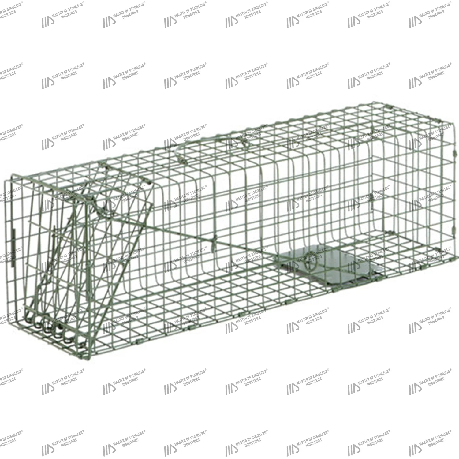 Складная Высококачественная клетка для ловушки кошек 79x29x32 оцинкованная стальная Автоматическая ловушка ловли животных оборудование контроля