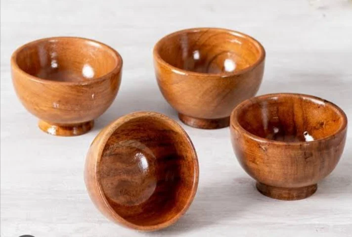 wooden serving bowl natural acacia wood food serving  bowl