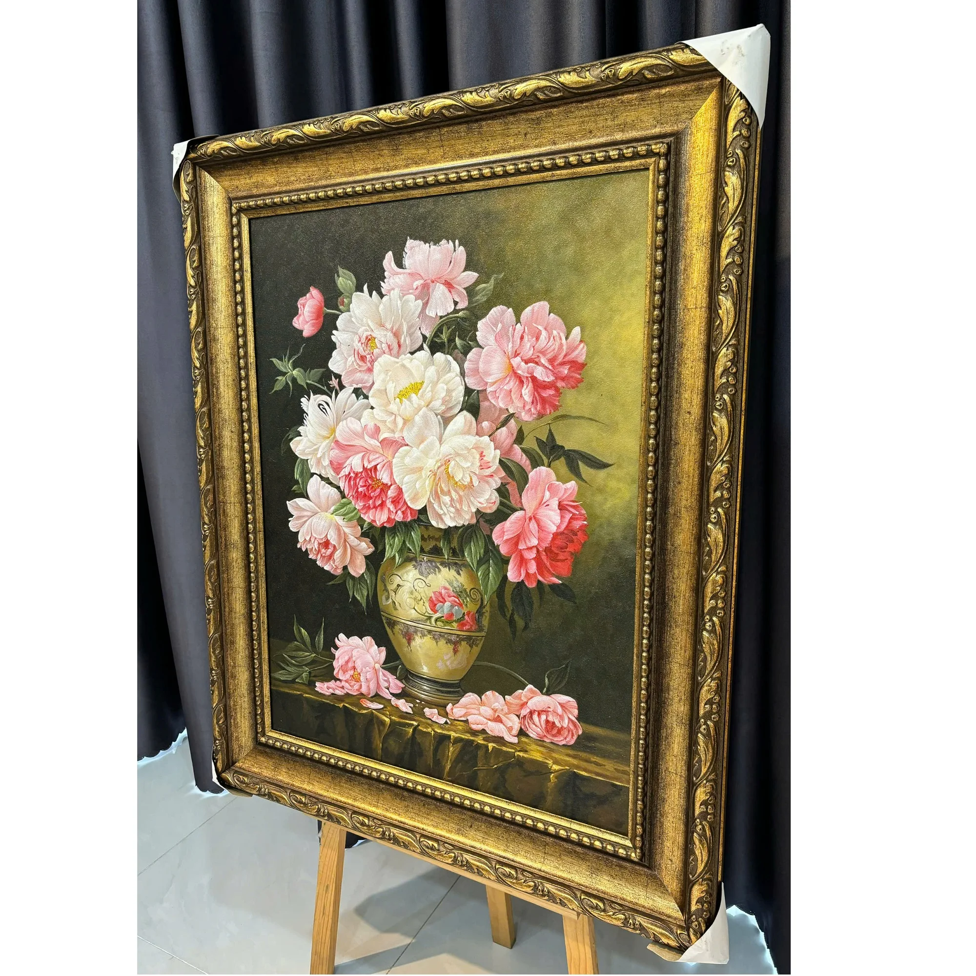 Decorate Canvas fabric Hand Drawing New Top Quality Home Oil paint material Unique work of art Classic flower painting