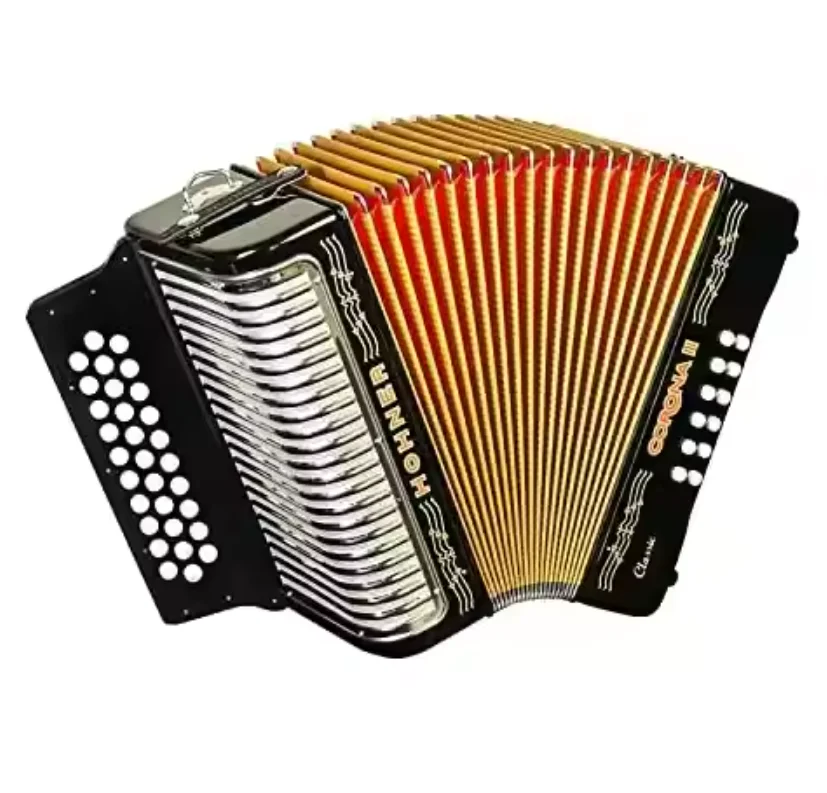 Новая Кнопка Hohner аккордеон Corona II классический Ead с ремешками для концертных сумок и регулируемым басом черный струйный ремень