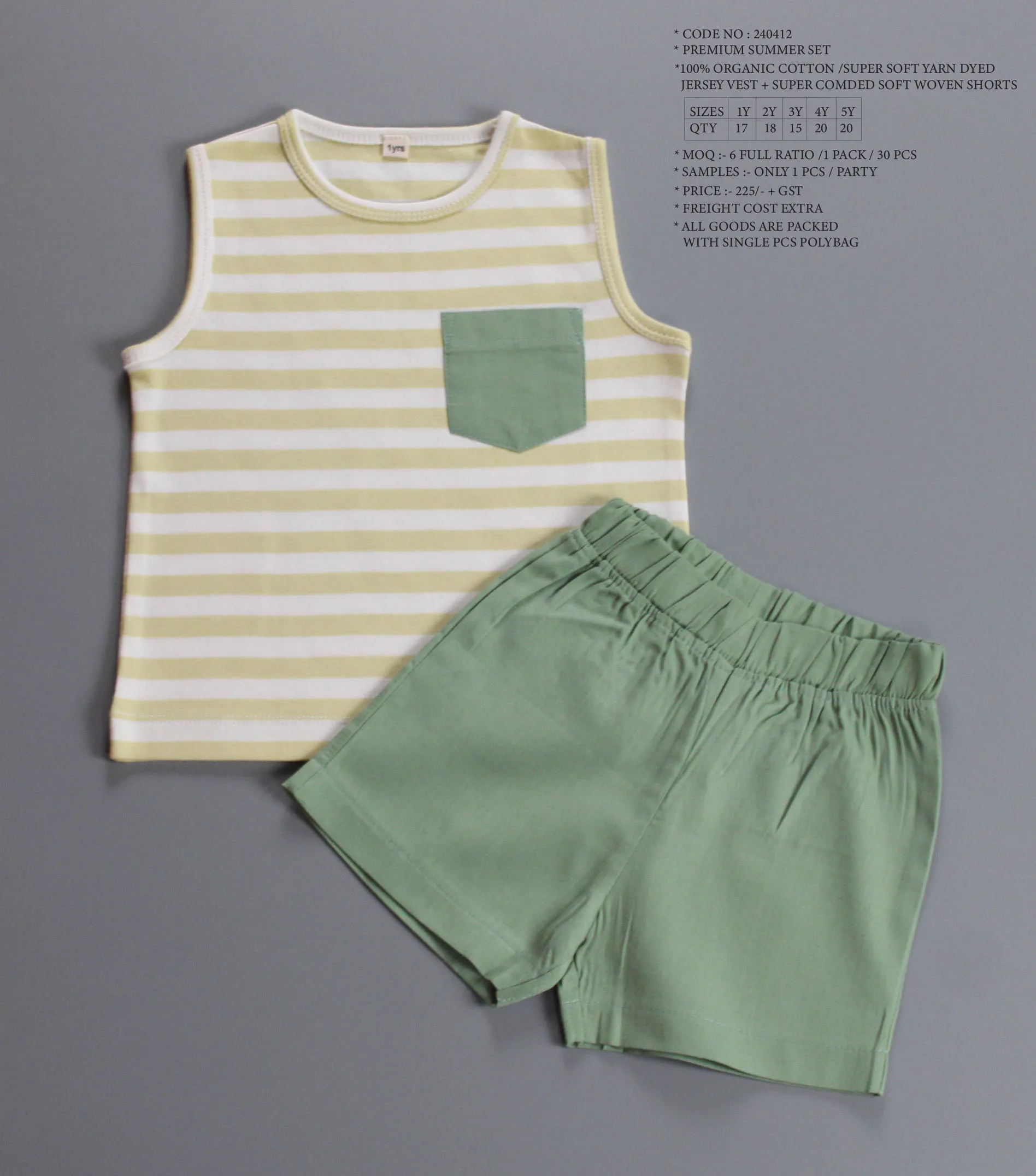 Wholesale Summer Kids Clothing Sets Cotton Sleeveless Boys Sleeveless tank and Spring Pajamas for Boys Girls Clothing Sets