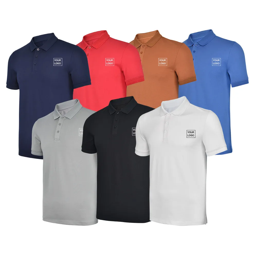 Golf Tennis Polo Shirts for Men Sublimation Custom Logo Design High Quality Quick Dry Sport Tshirts OEM Wholesale Manufacture