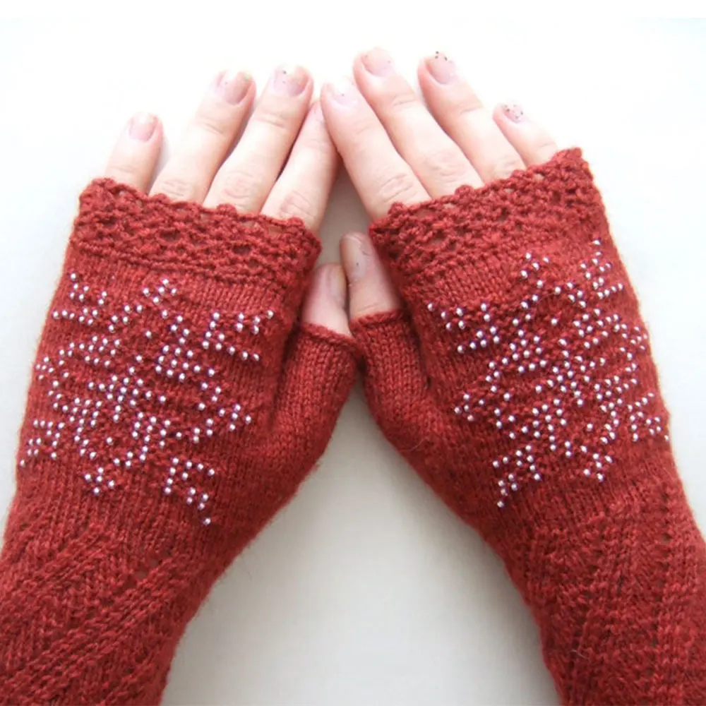 Knitted Arm Warmers Fingerless Winter Gloves Long Stylish Women Gloves (10000010513132)
