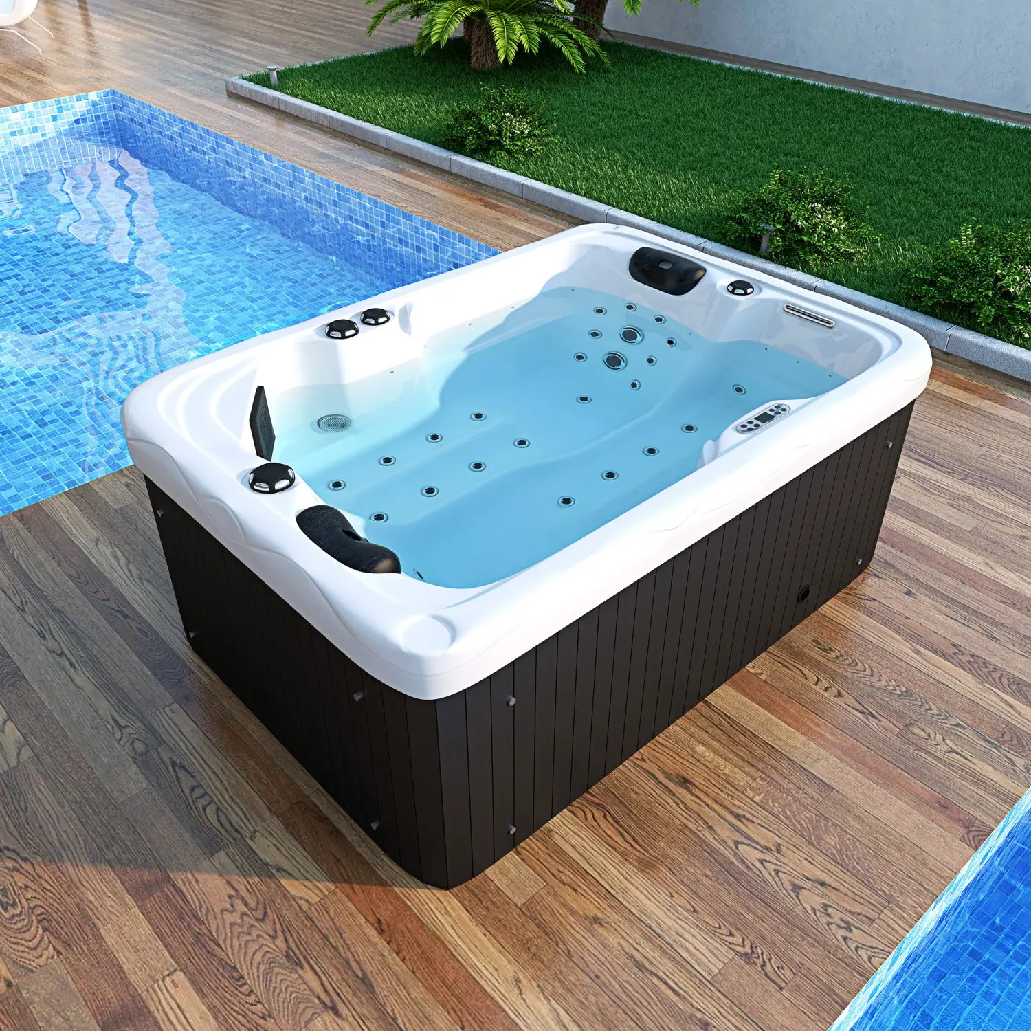 4-6 persons Swimming Spa Pool Outdoor Hot Tub Acrylic massage whirlpool bathtub with factory wholesale cheap price
