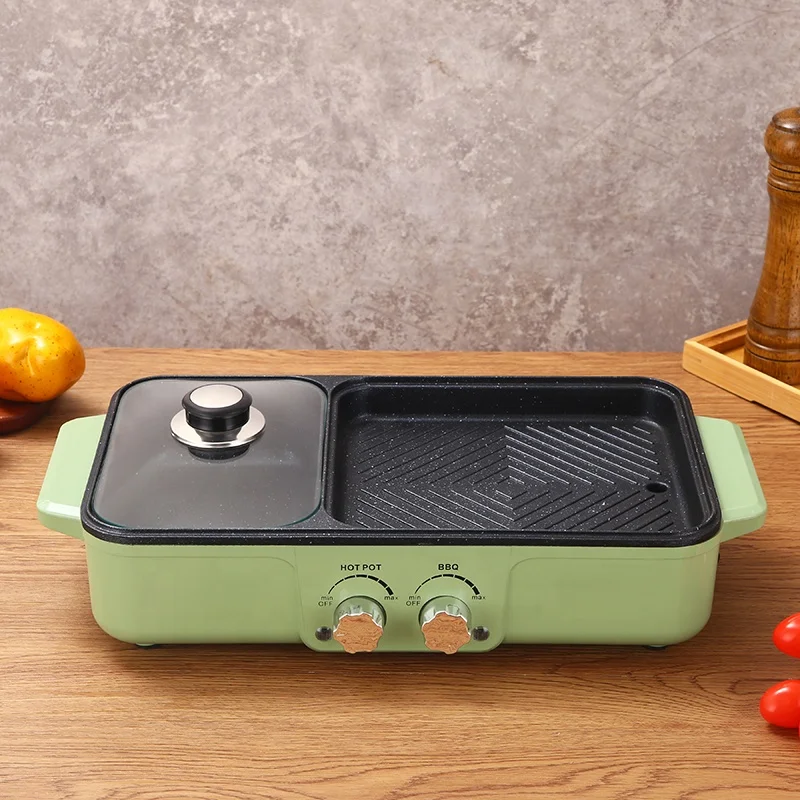 Wholesale flat grill hot plate and grill korean barbecue grill with hot pot