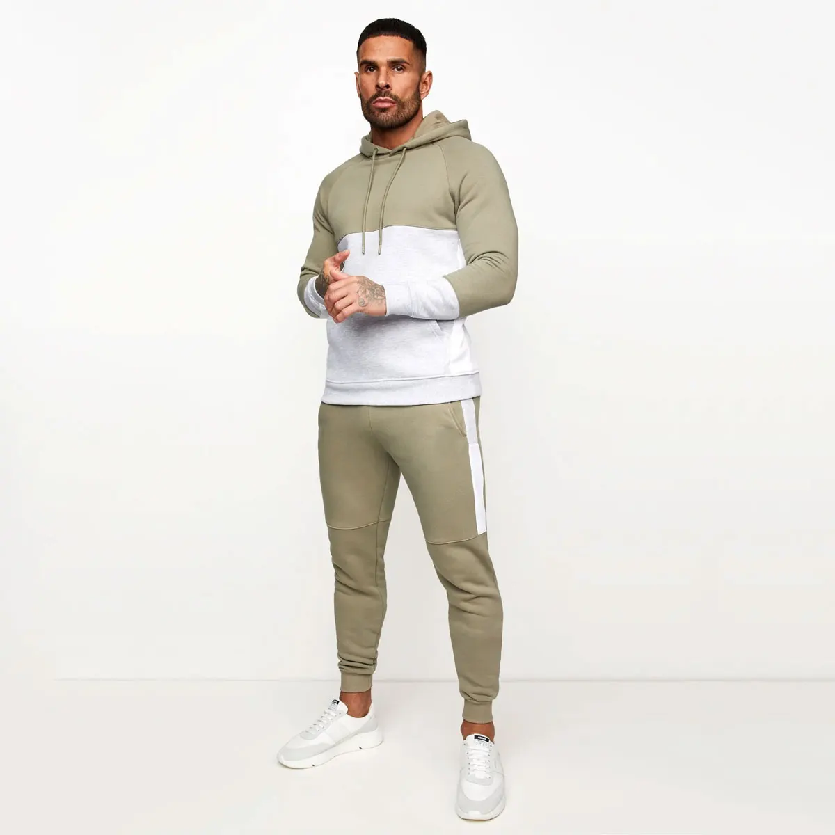 Wholesale Street Wear Fleece Man Track Suit Custom 2 Pieces