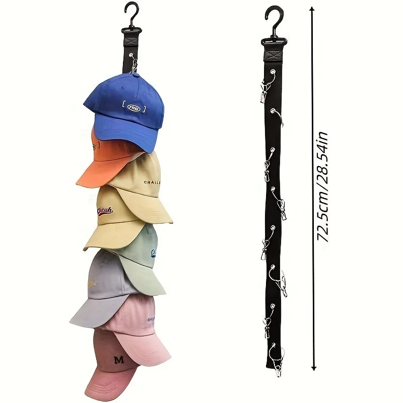 Baseball Cap Storage Chain Display Wall Hanging Convenient Storing Shelves Hats Suitable Storing Hats Belts Socks Scarf Straps