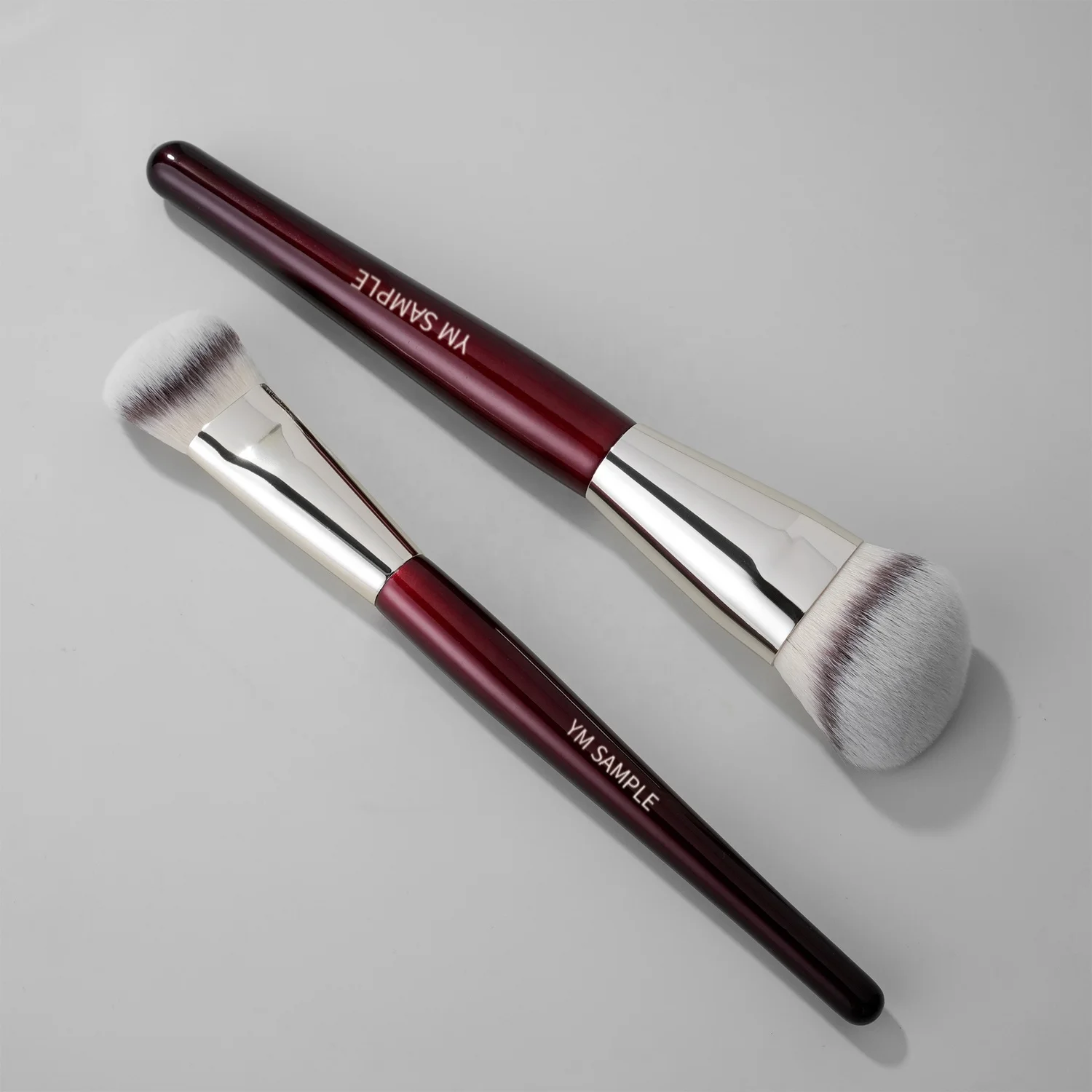 Wholesale High Quality Luxurious Red Wood Hand Simple Foundation Concealer Oblique Single Makeup Brush