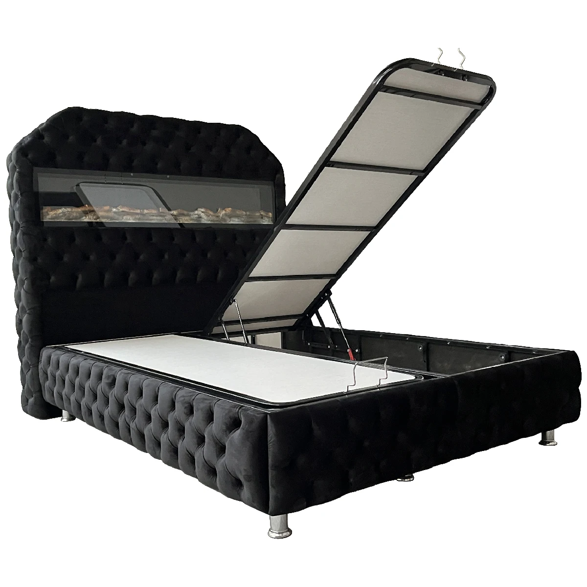 High Quality Best Seller Turkish Bedbase and Flame Ottoman Headboard Set Custom Size