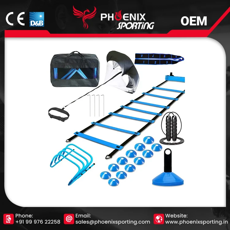 Top Quality Speed Soccer Football Agility Ladder Agility Equipment Training Set Cones Hurdles Parachute