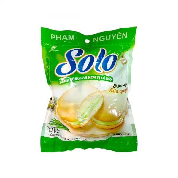 Top Soft Pandan Cream Cake from Vietnam 0.168g Modern Solo Shape New Baked Goods Fresh Daily Use Packaging in Bag