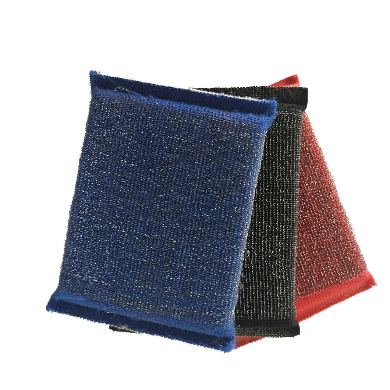 New arrival scourer sponge daily cleaning stainless steel wire wash scrub blue black blister packing OEM black
