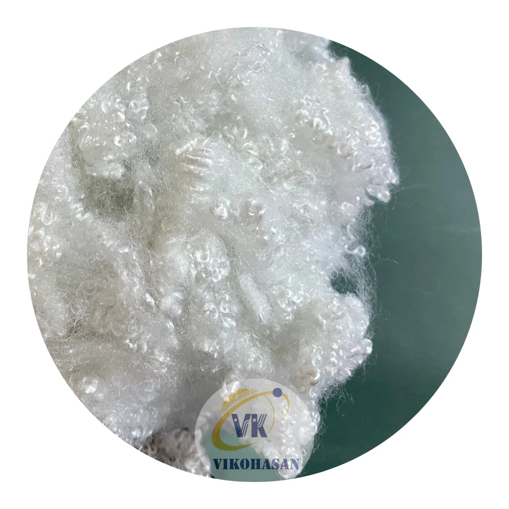 Fibres 4D HCS 100% Polyester Recycled Hollow Conjugated Siliconized Fibres VIKOHASAN Vietnam Manufacturer and Synthetic Fiber