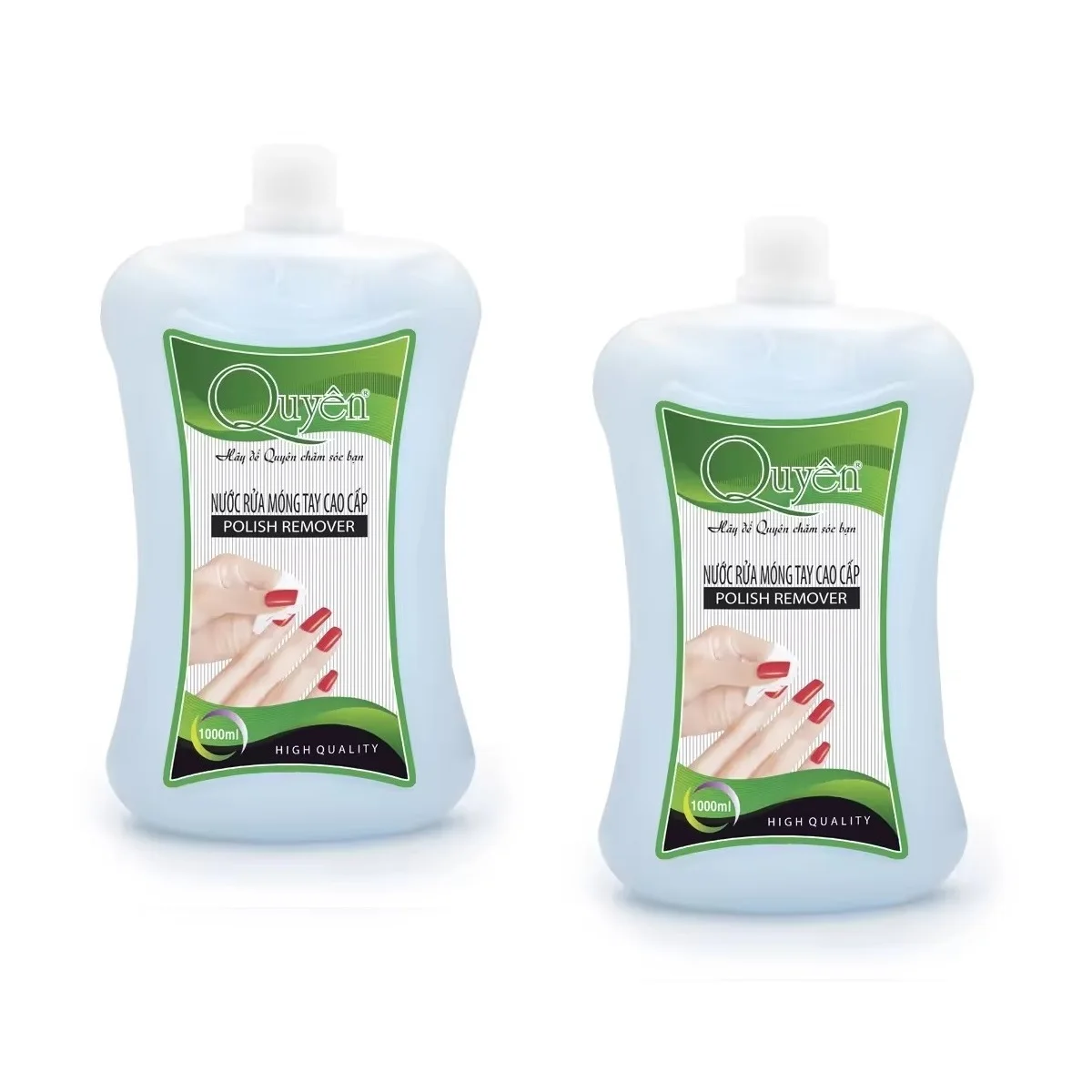 Scent Nail Polish 1000ml Perfumed White Plastic Remover Nail Polish Remover Acetone Free Quyen Beauty AC1H2