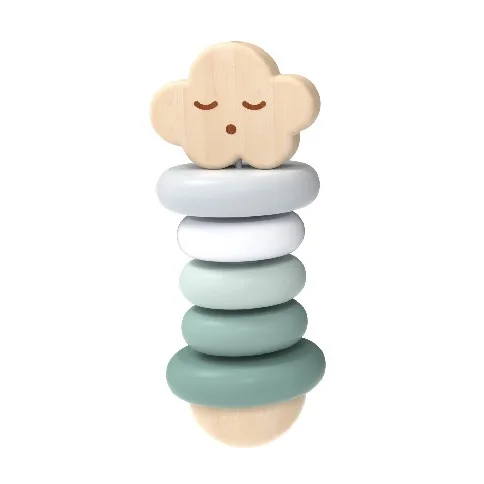 Wooden Baby Rattle Cloud Beech Wood Cloud Nursing Baby Rattle Infant Toy