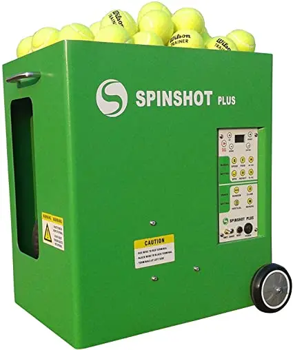 Authentic new_  SPINSHOTS PLUS 2 PLAYER TENNIS BALL MACHINE WITH PHONE REMOTE SUPPORT