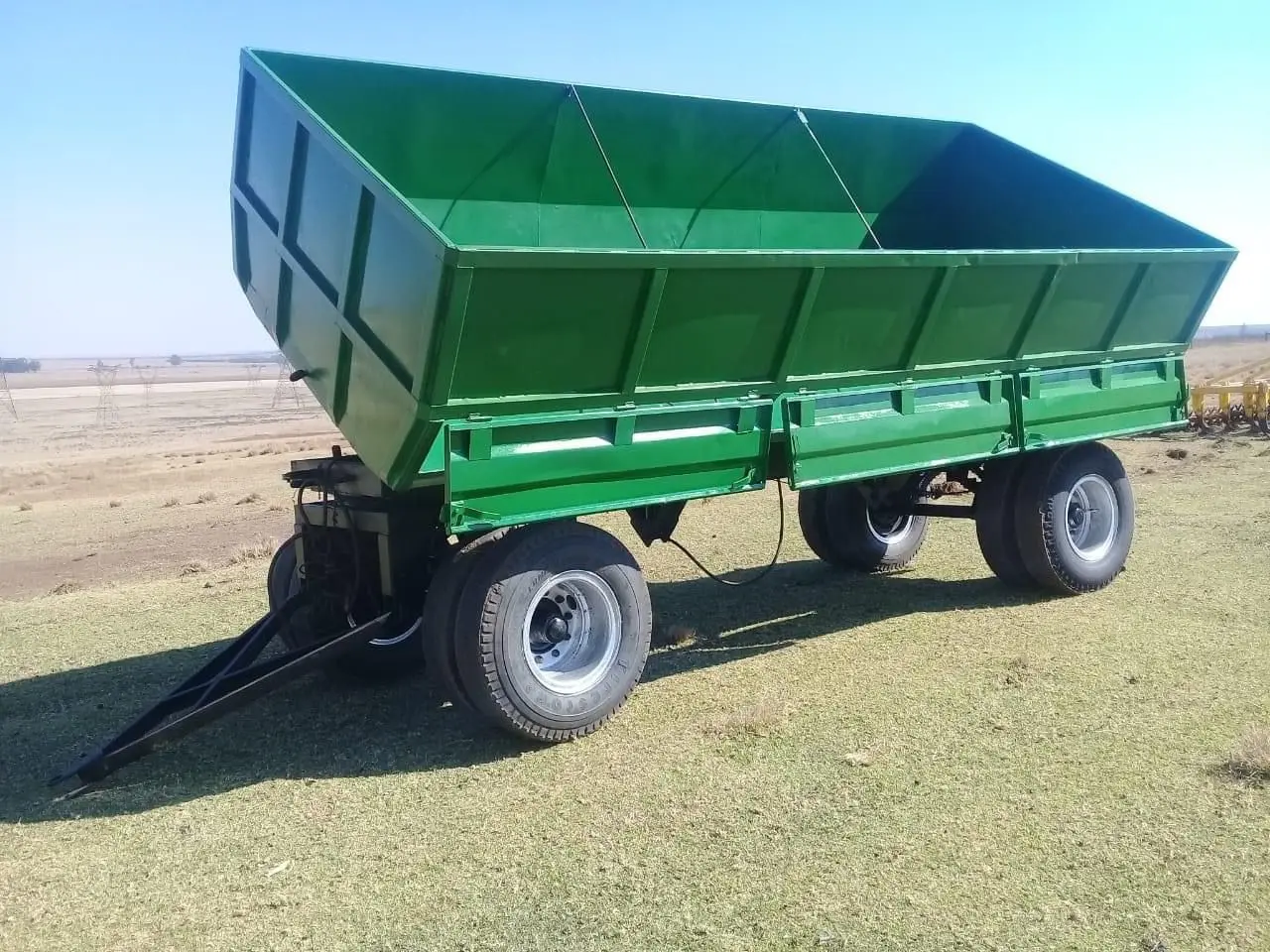Tipping Trailer For Farm Used Attached With Tractor/Hydraulic Dump 8 Ton Trailer for sale
