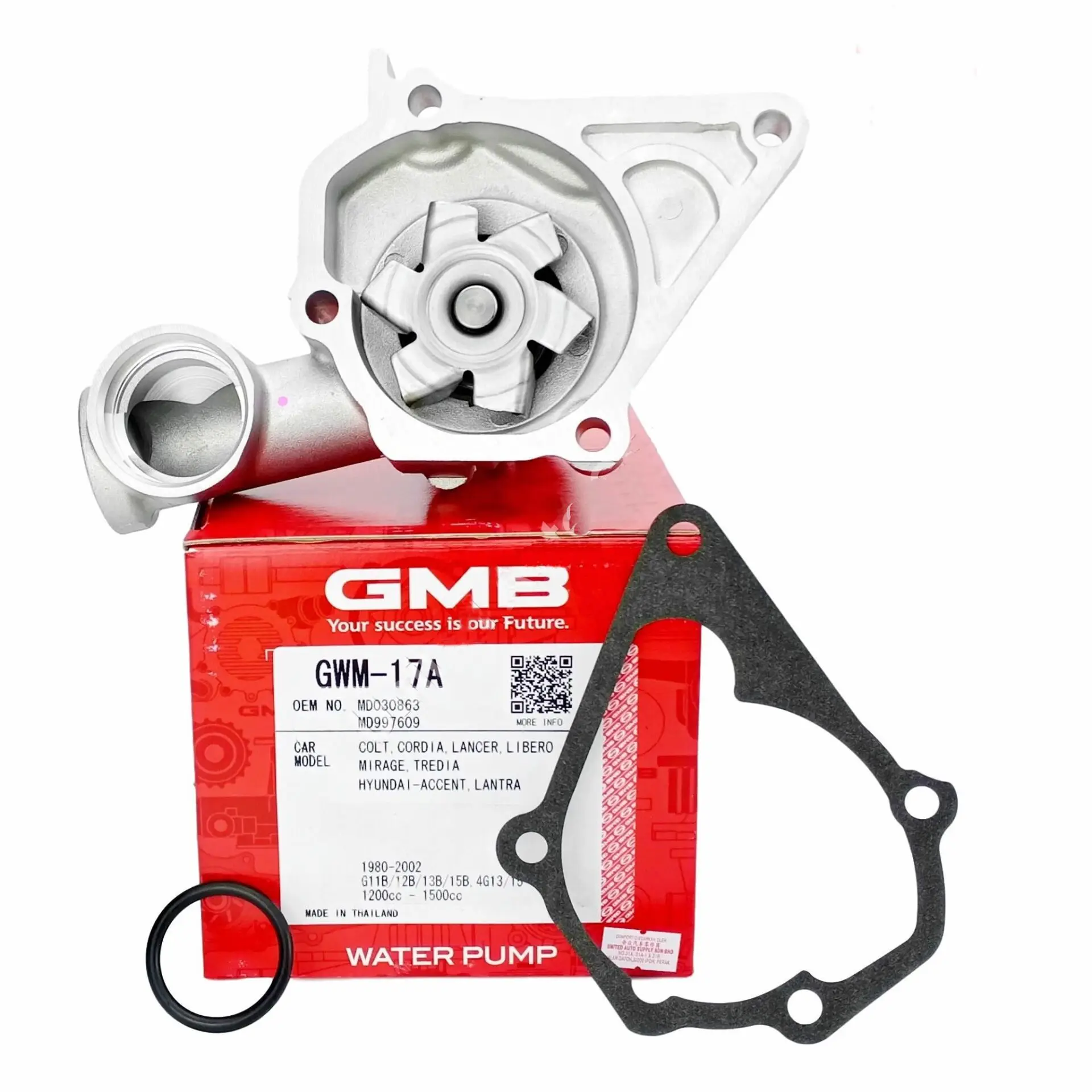 Hyundai Accent (2003-2006) / Mitsubishi Lancer (1988-1991) Water Pump [MD030863 - MD99609]