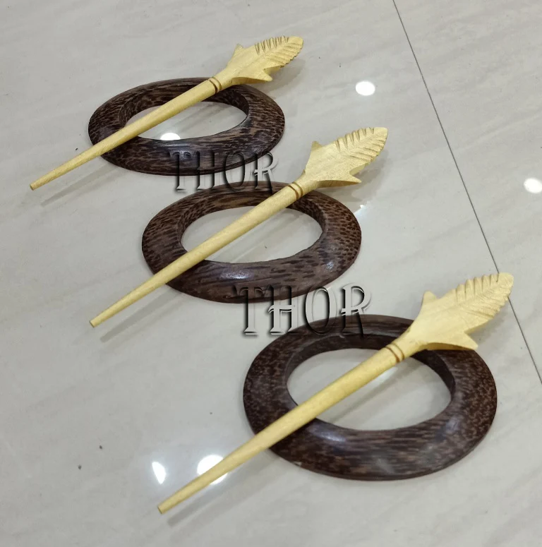 3 pcs  Fall circle barrette with wooden hair stick macrame accessories wood hair stick pin for women