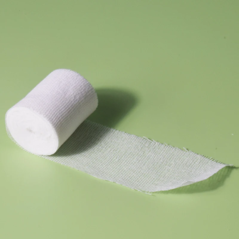 6m Sterilized Medical Cotton Gauze Bandage Rolls Soft Good Permeability and Breathability High Elasticity