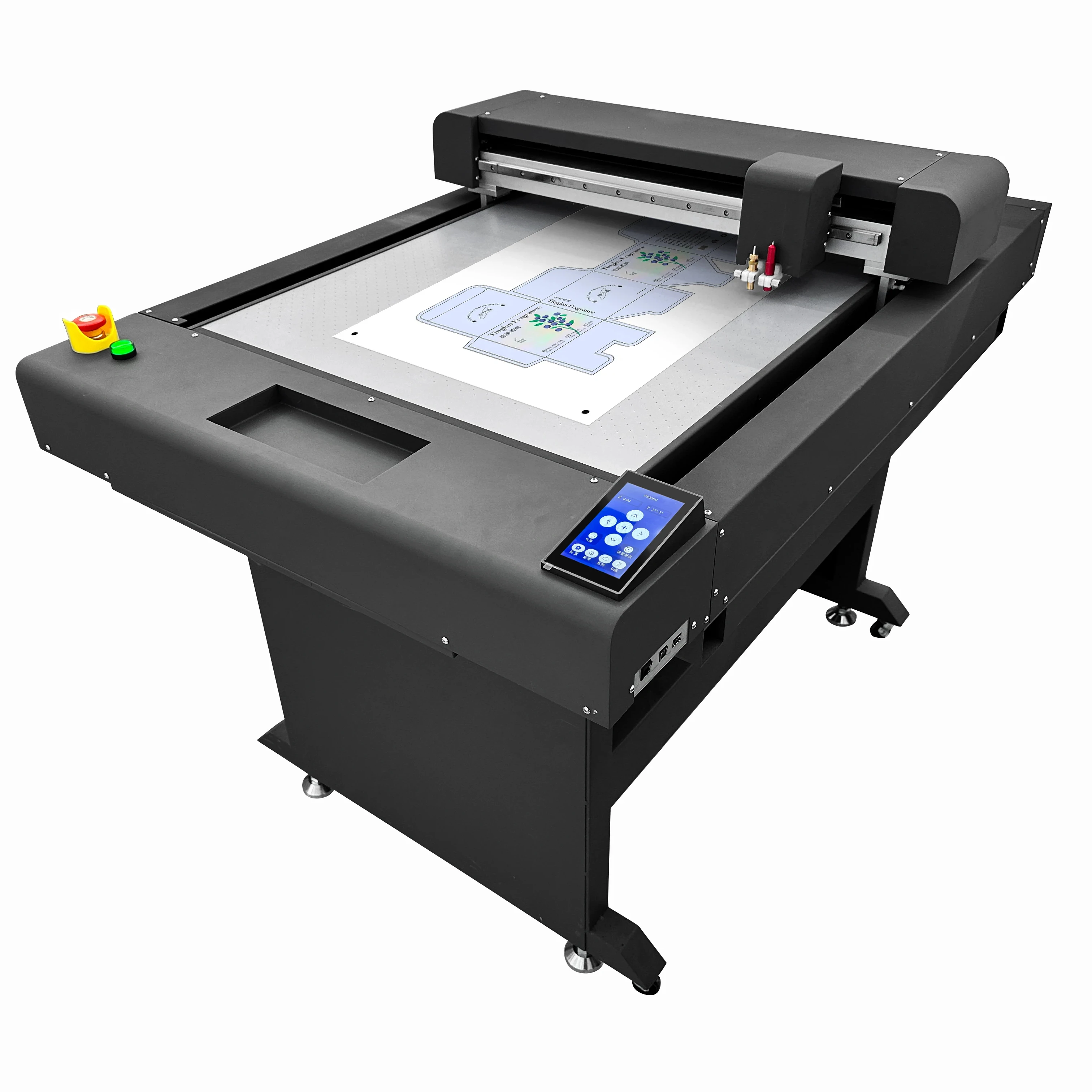 MYCUT P5070DC dual blade creasing and cutting camera scan flatbed cutting machine