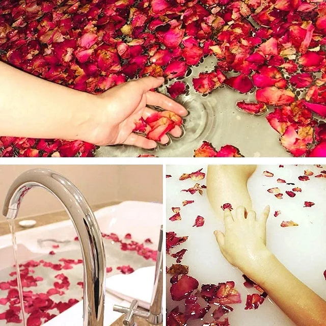 Натуральные сушеные лепестки роз настоящие цветы сухие красные для ног ванны тела ванной спа свадьбы конфетти Домашний аромат поделки «сделай сам»